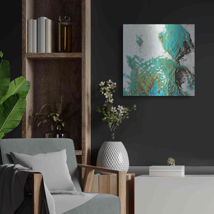 Luxe Metal Art 'Earth as Art: Blue Ice,' Metal Wall Art,24x24