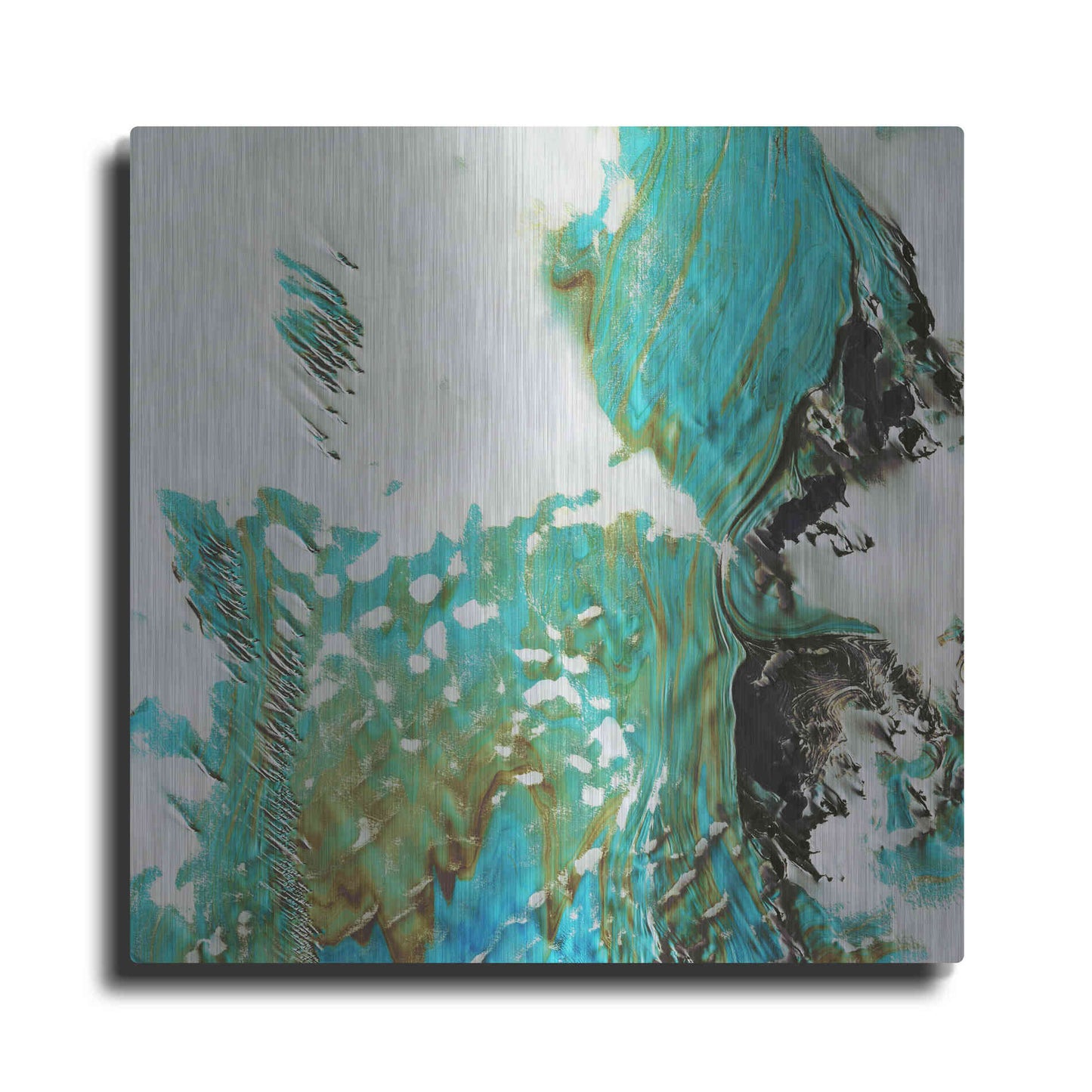 Luxe Metal Art 'Earth as Art: Blue Ice,' Metal Wall Art
