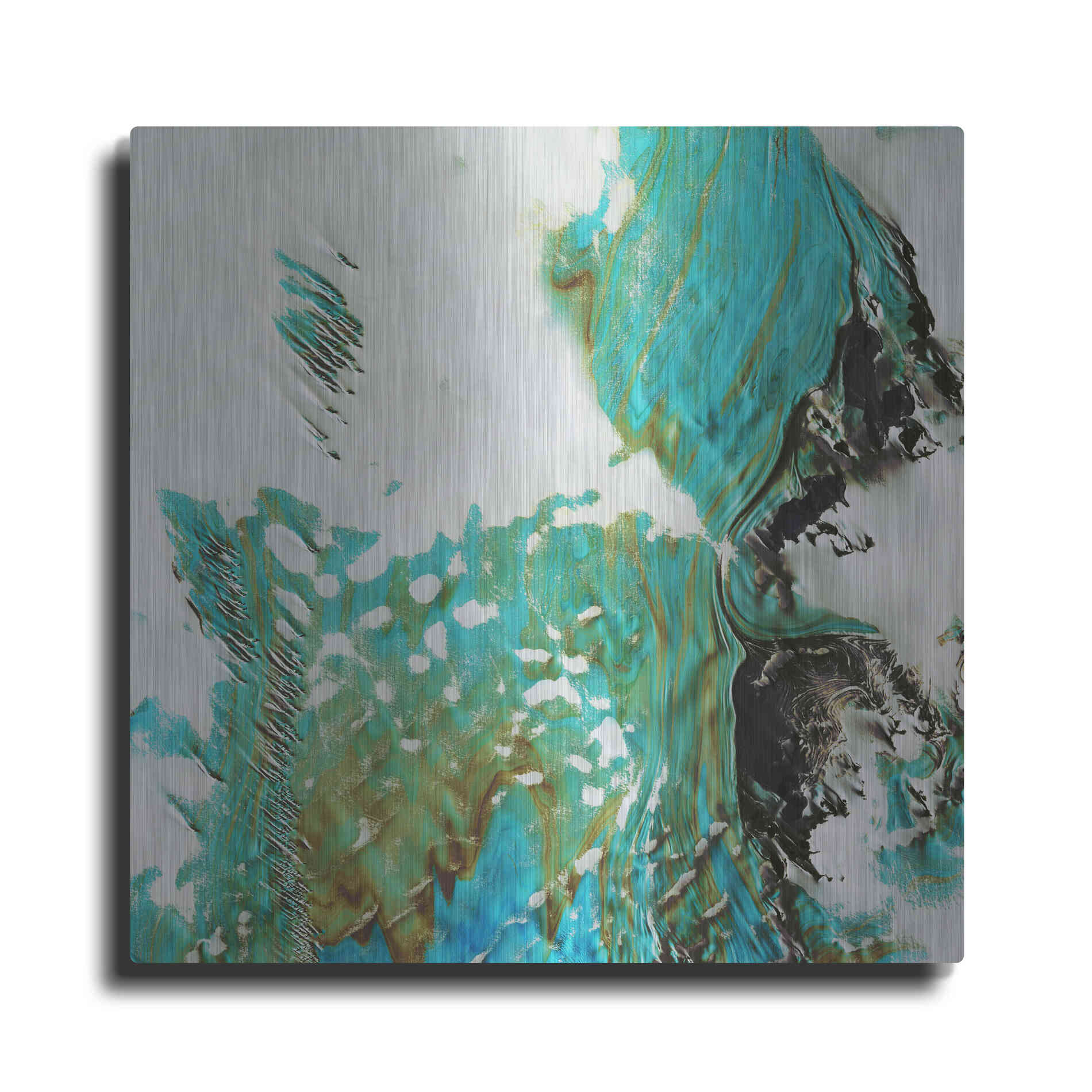 Luxe Metal Art 'Earth as Art: Blue Ice,' Metal Wall Art