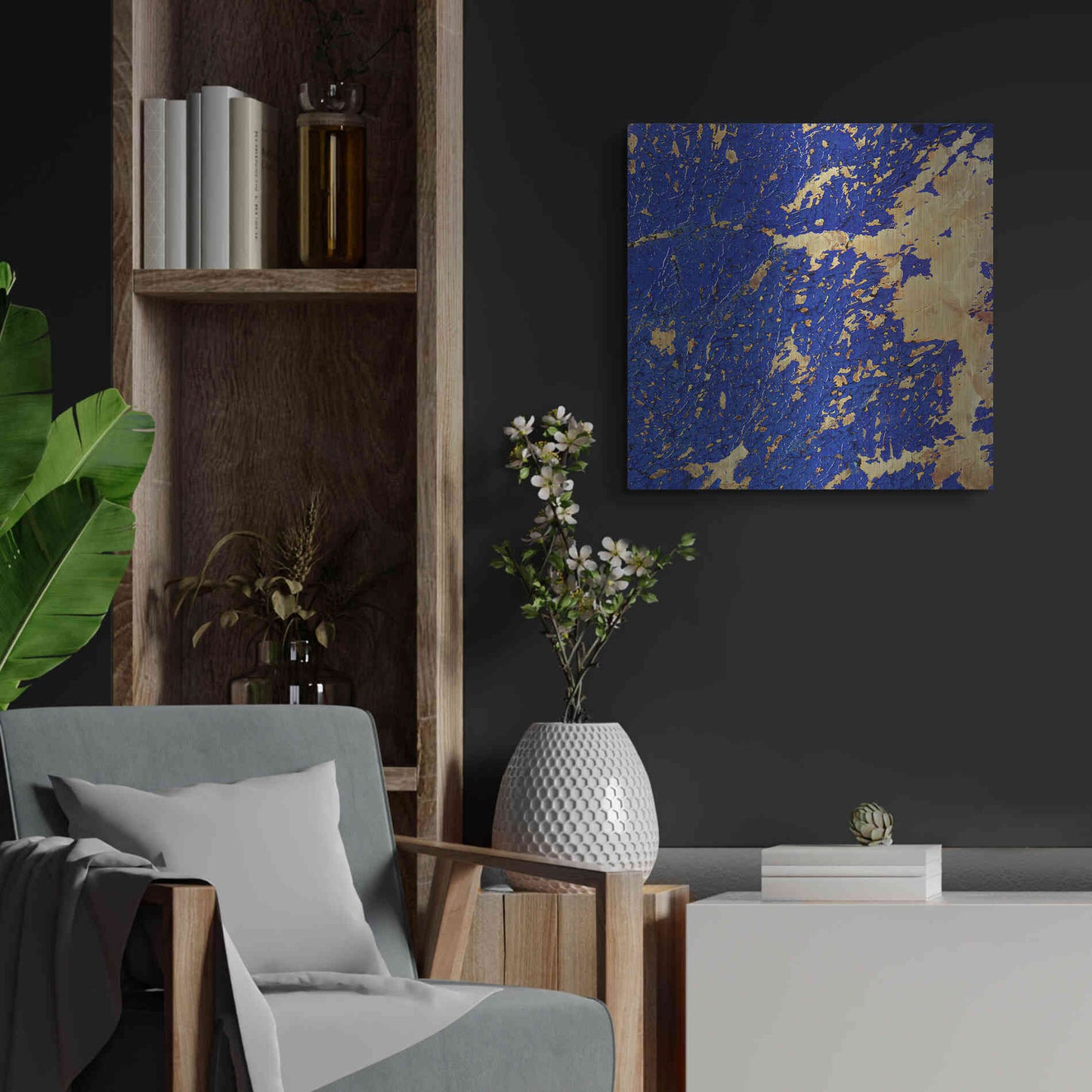 Luxe Metal Art 'Earth as Art: Copper and Blue,' Metal Wall Art,24x24