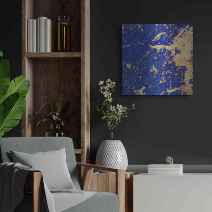 Luxe Metal Art 'Earth as Art: Copper and Blue,' Metal Wall Art,24x24