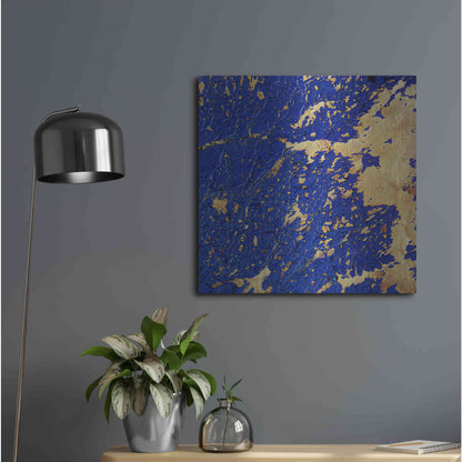 Luxe Metal Art 'Earth as Art: Copper and Blue,' Metal Wall Art,24x24