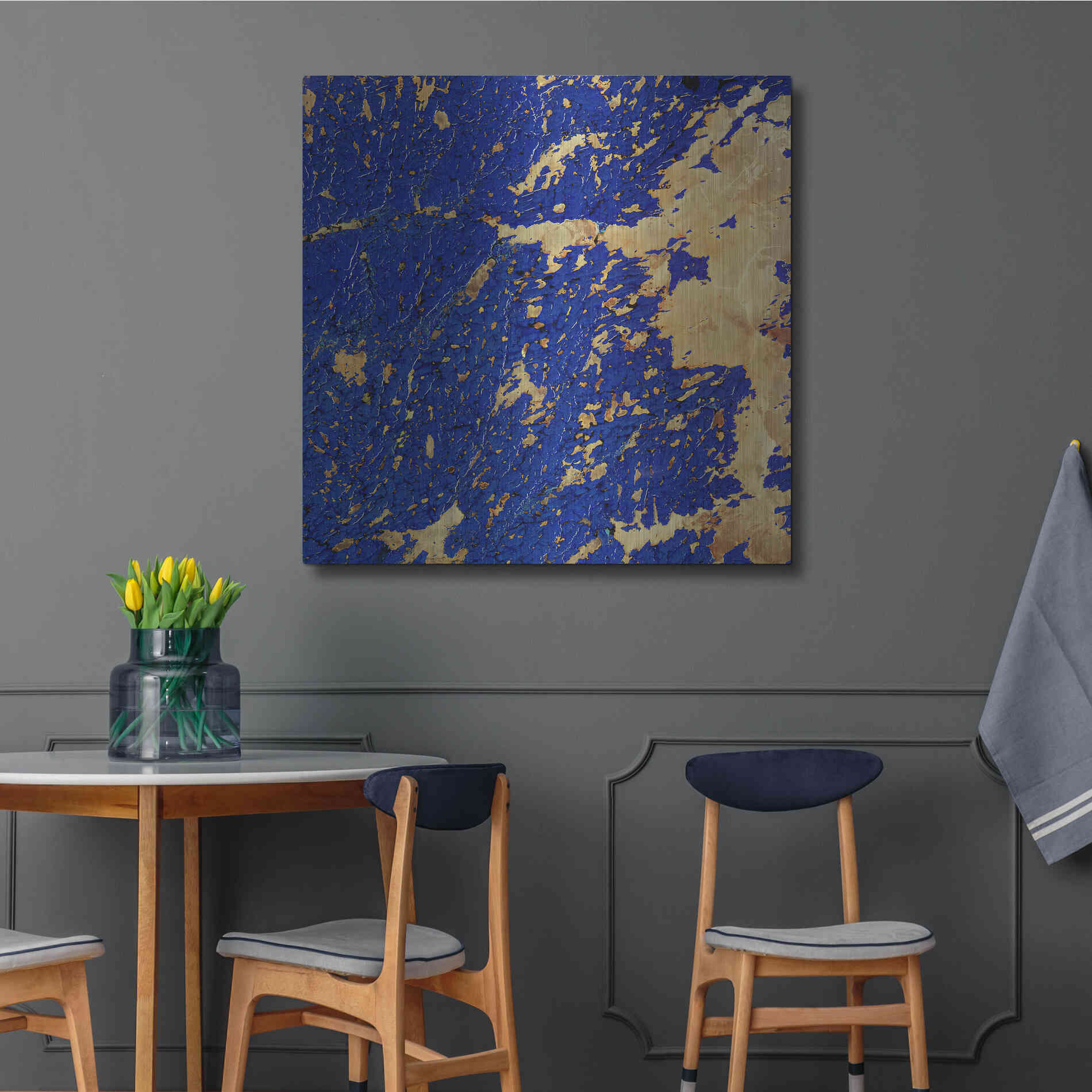 Luxe Metal Art 'Earth as Art: Copper and Blue,' Metal Wall Art,36x36