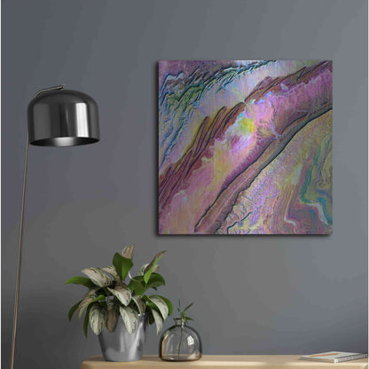 Luxe Metal Art 'Earth as Art: Desert Ribbons,' Metal Wall Art,24x24