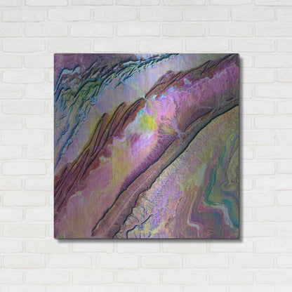 Luxe Metal Art 'Earth as Art: Desert Ribbons,' Metal Wall Art,36x36