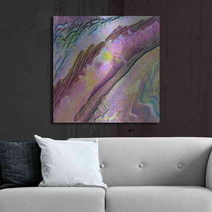 Luxe Metal Art 'Earth as Art: Desert Ribbons,' Metal Wall Art,36x36