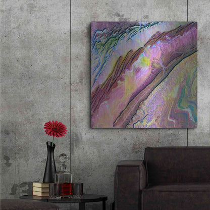 Luxe Metal Art 'Earth as Art: Desert Ribbons,' Metal Wall Art,36x36
