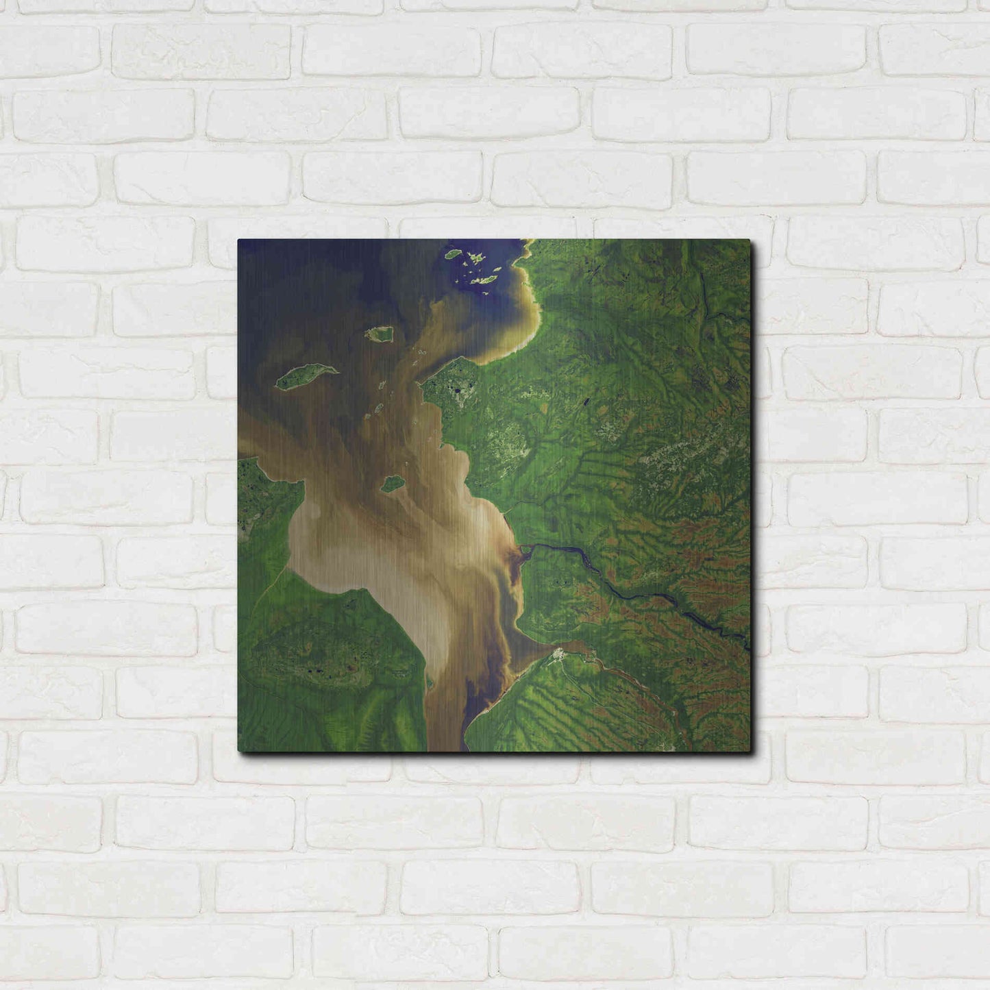 Luxe Metal Art 'Earth as Art: Facing the Tide,' Metal Wall Art,24x24