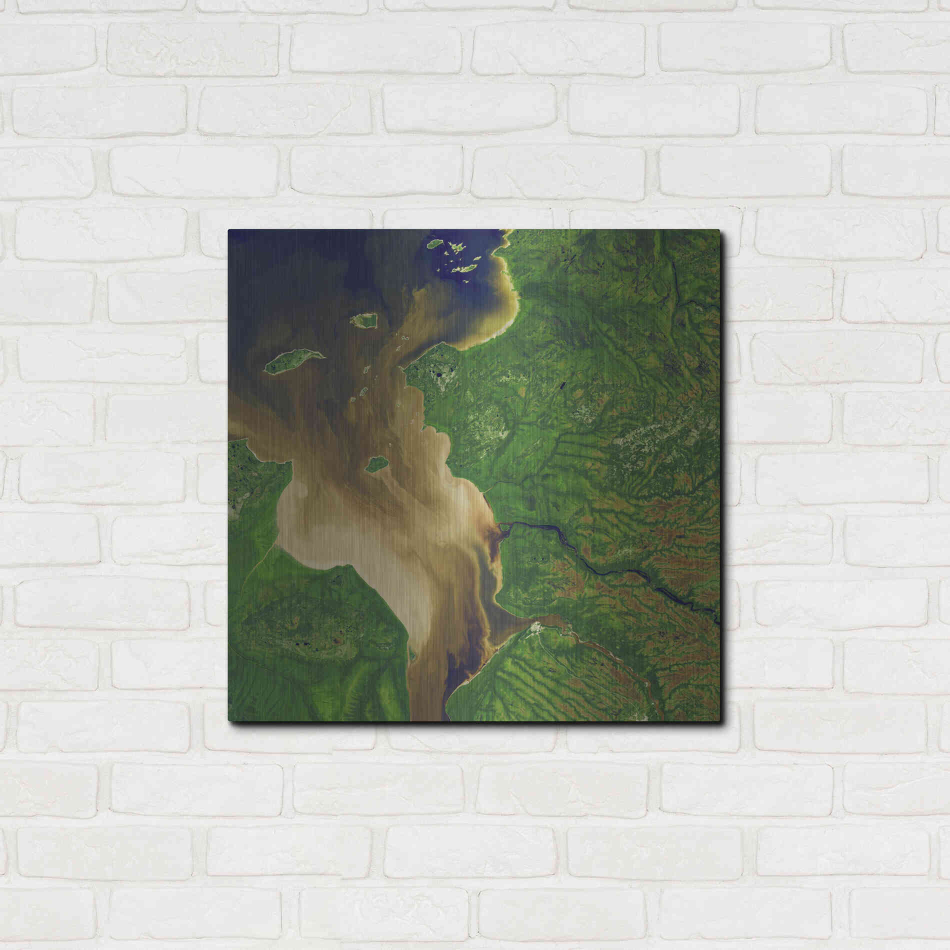 Luxe Metal Art 'Earth as Art: Facing the Tide,' Metal Wall Art,24x24