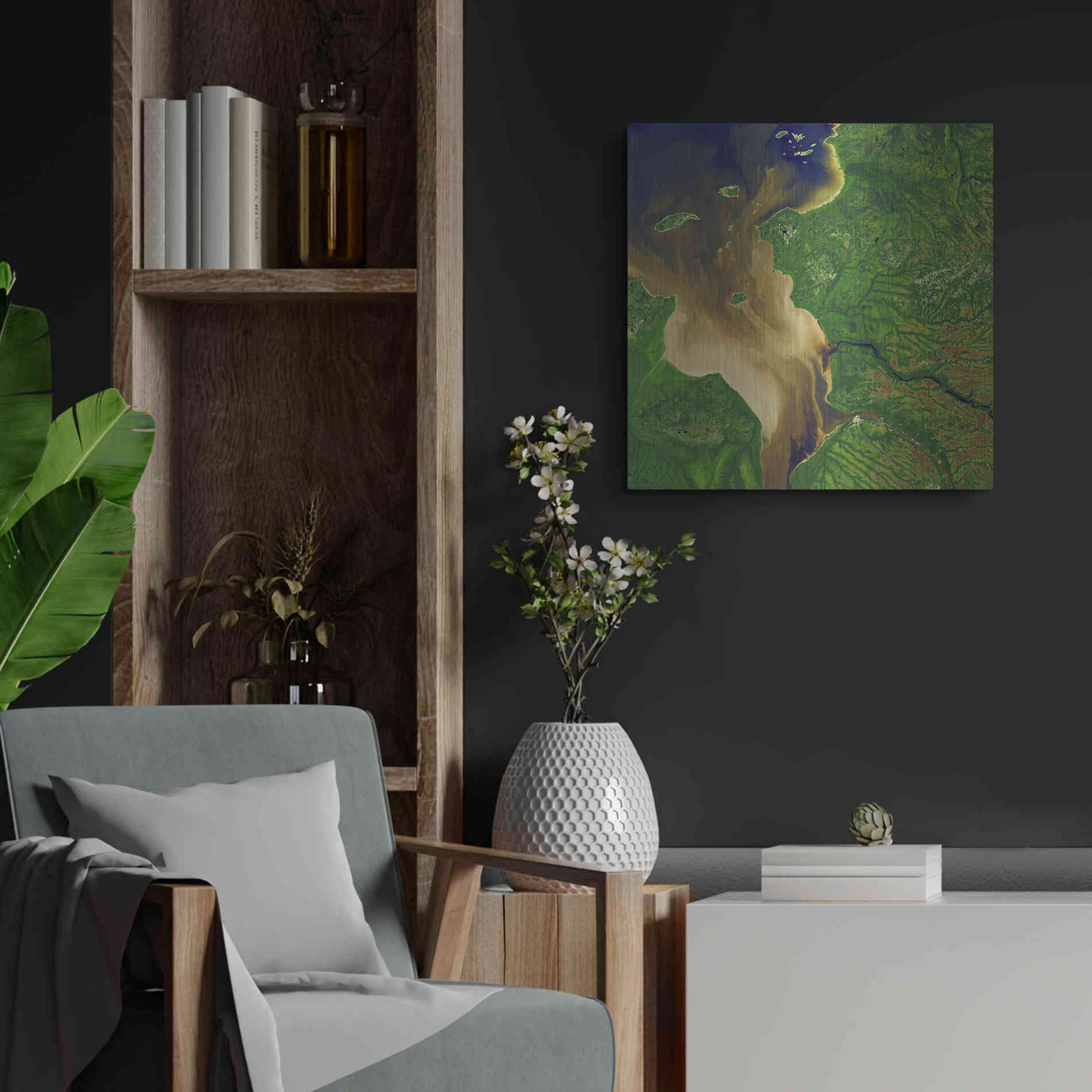 Luxe Metal Art 'Earth as Art: Facing the Tide,' Metal Wall Art,24x24