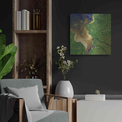 Luxe Metal Art 'Earth as Art: Facing the Tide,' Metal Wall Art,24x24