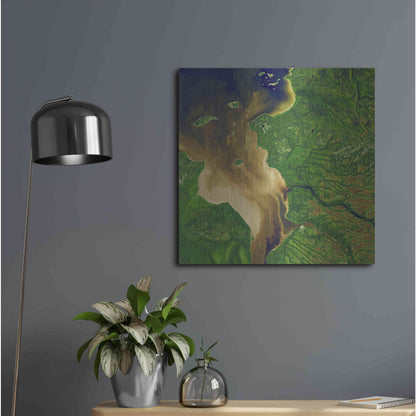 Luxe Metal Art 'Earth as Art: Facing the Tide,' Metal Wall Art,24x24