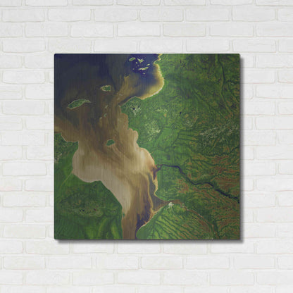 Luxe Metal Art 'Earth as Art: Facing the Tide,' Metal Wall Art,36x36