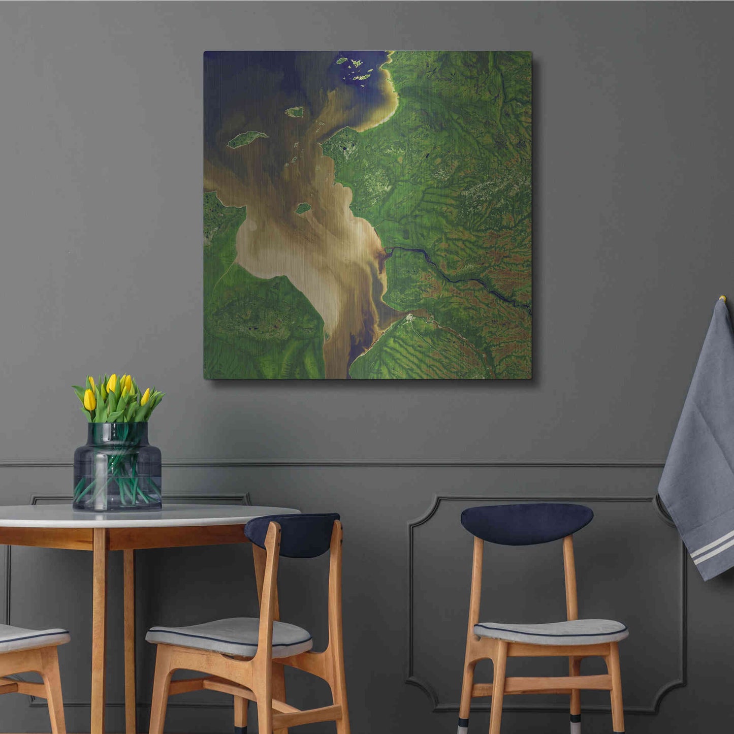 Luxe Metal Art 'Earth as Art: Facing the Tide,' Metal Wall Art,36x36