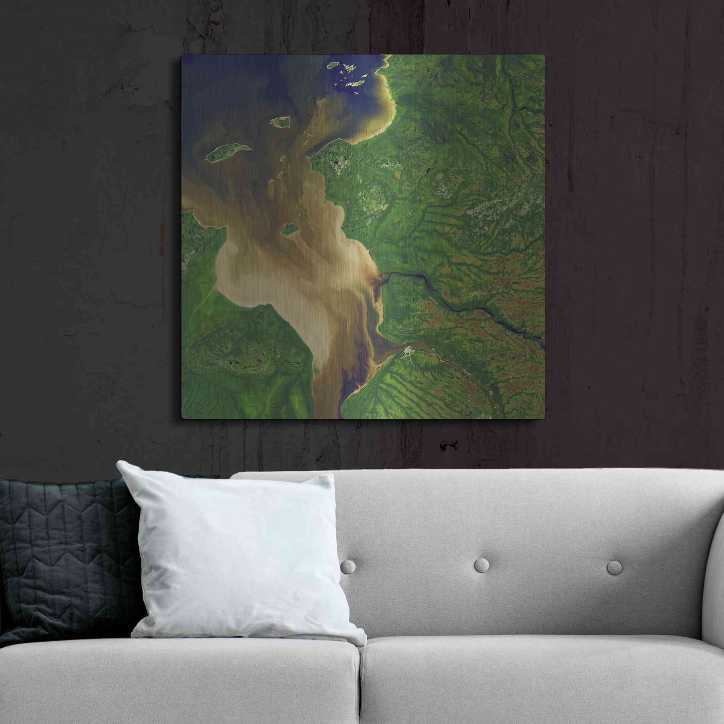 Luxe Metal Art 'Earth as Art: Facing the Tide,' Metal Wall Art,36x36