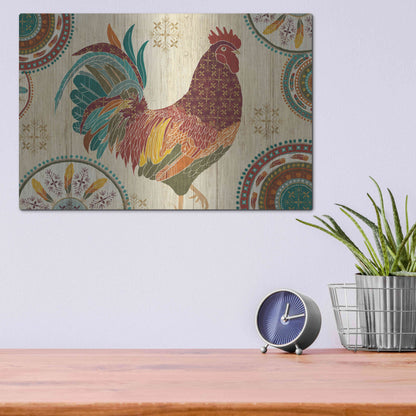 Luxe Metal Art 'At the Barn I' by Veronique Charron, Metal Wall Art,16x12