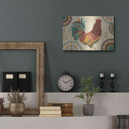 Luxe Metal Art 'At the Barn I' by Veronique Charron, Metal Wall Art,16x12