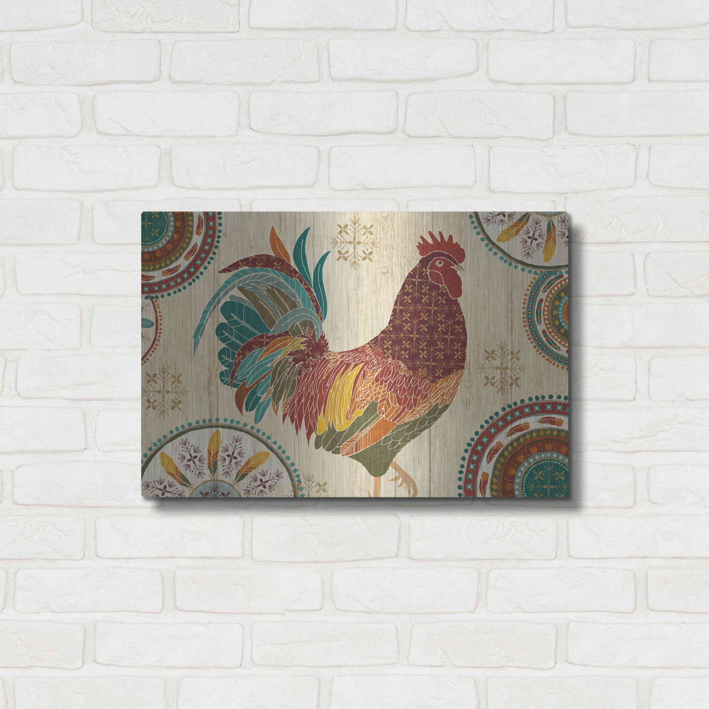 Luxe Metal Art 'At the Barn I' by Veronique Charron, Metal Wall Art,24x16