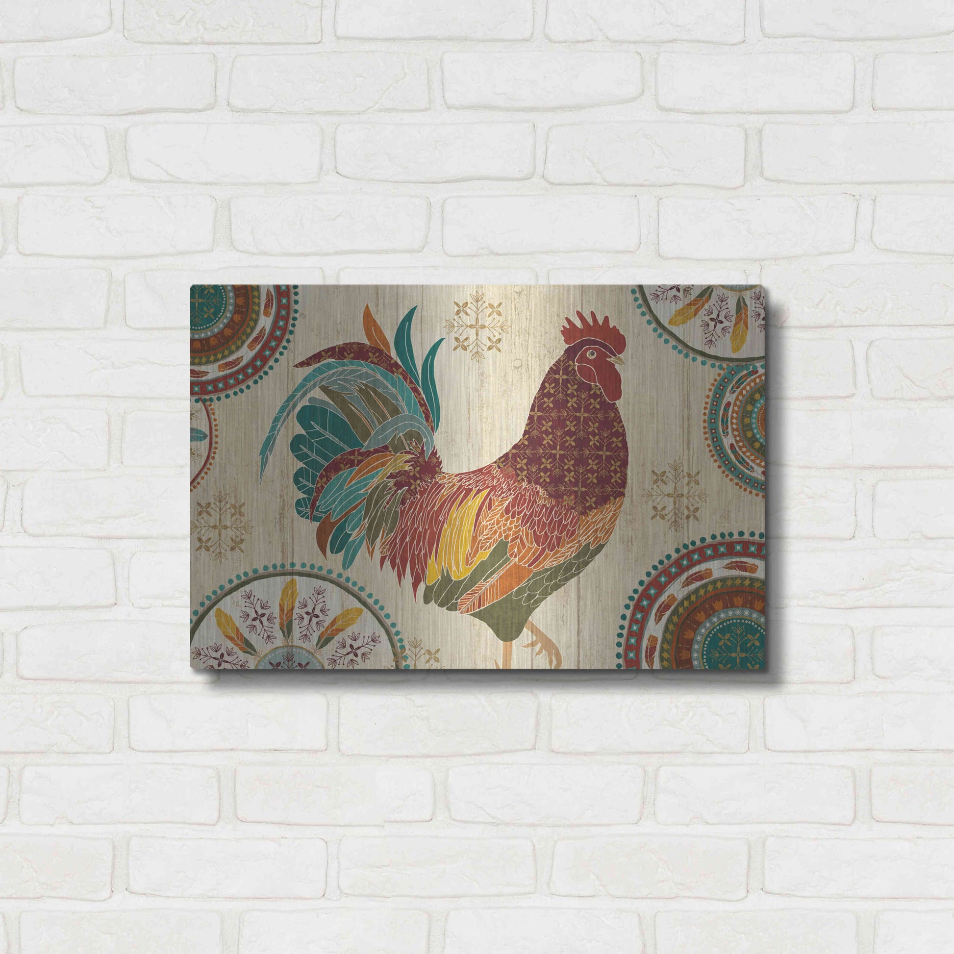 Luxe Metal Art 'At the Barn I' by Veronique Charron, Metal Wall Art,24x16