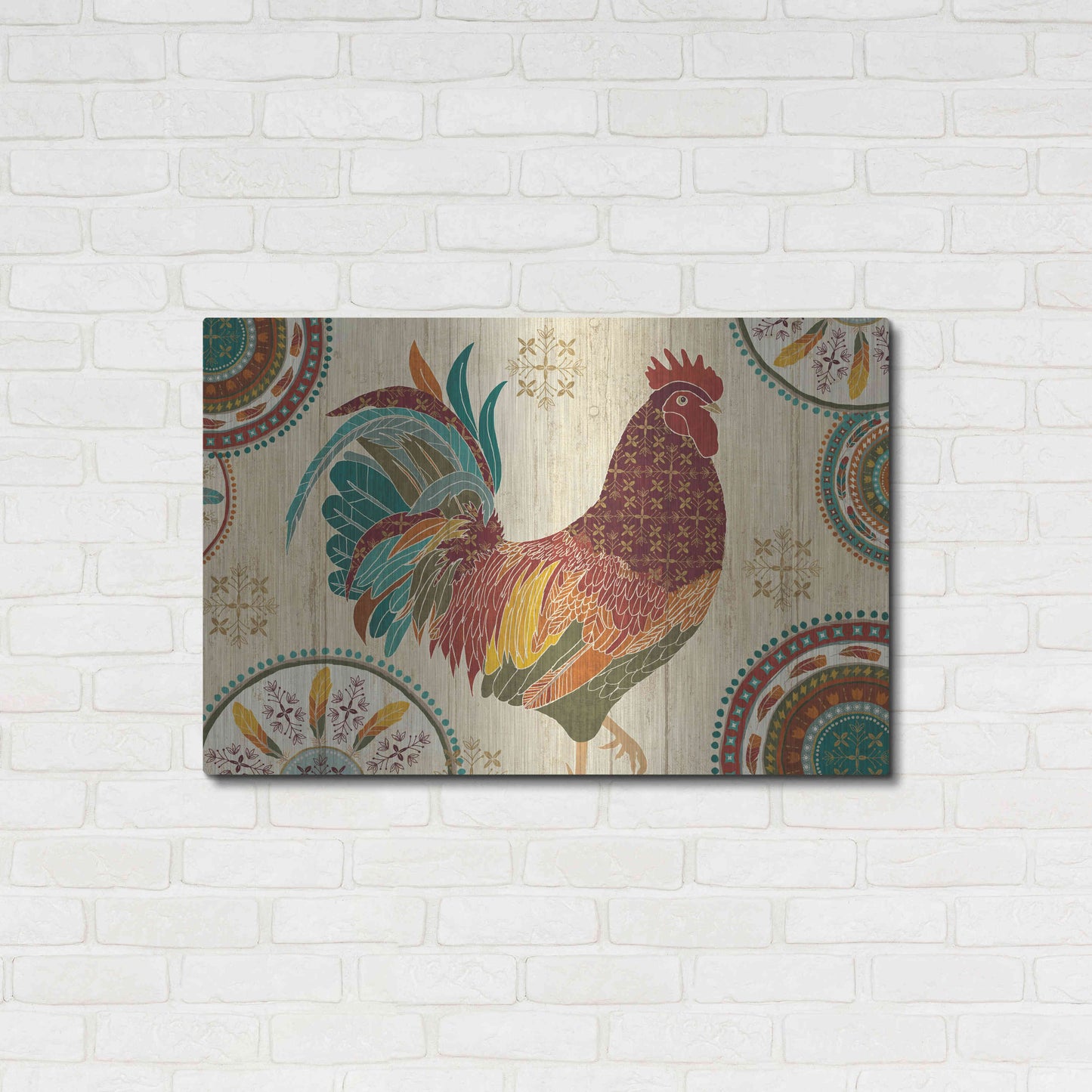 Luxe Metal Art 'At the Barn I' by Veronique Charron, Metal Wall Art,36x24