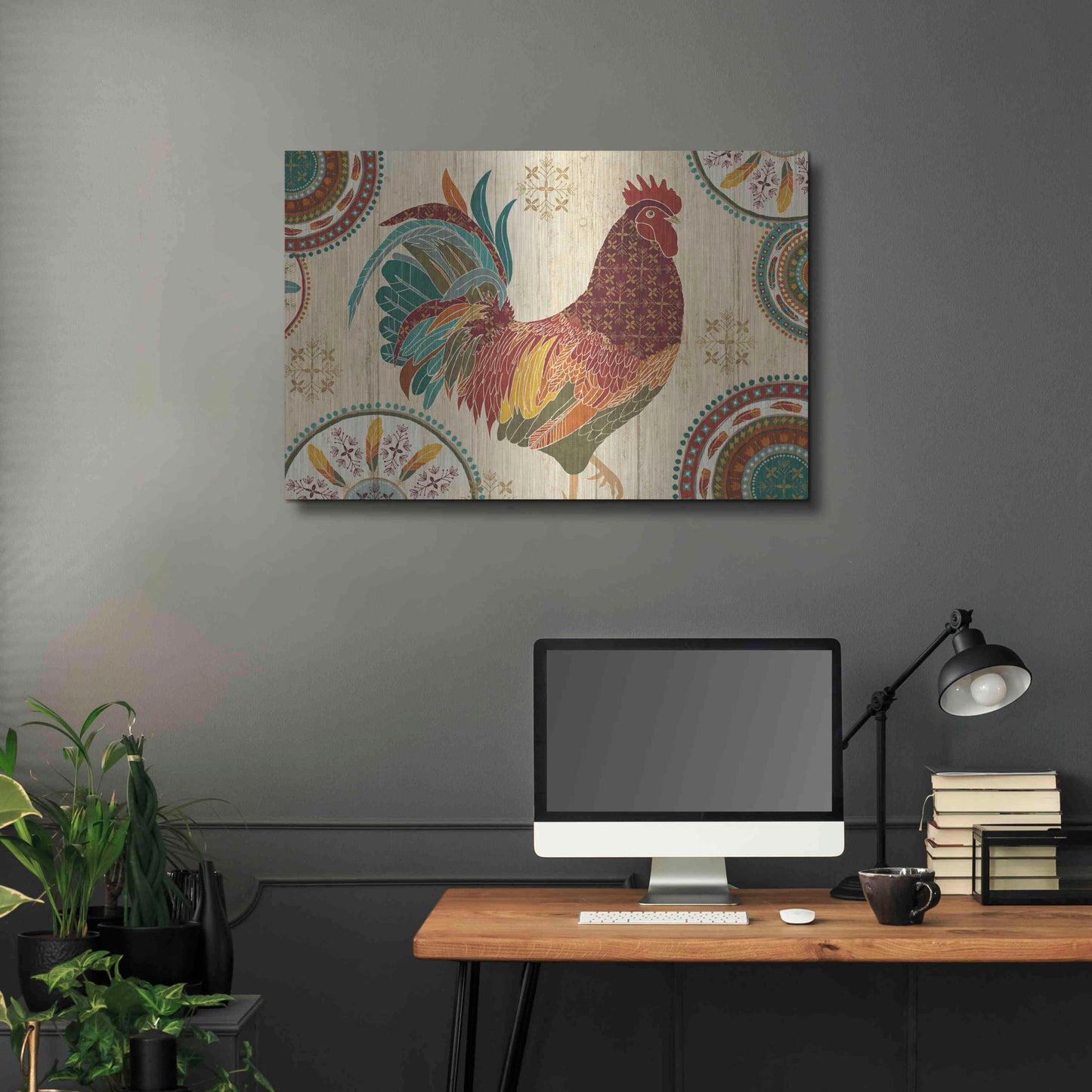 Luxe Metal Art 'At the Barn I' by Veronique Charron, Metal Wall Art,36x24