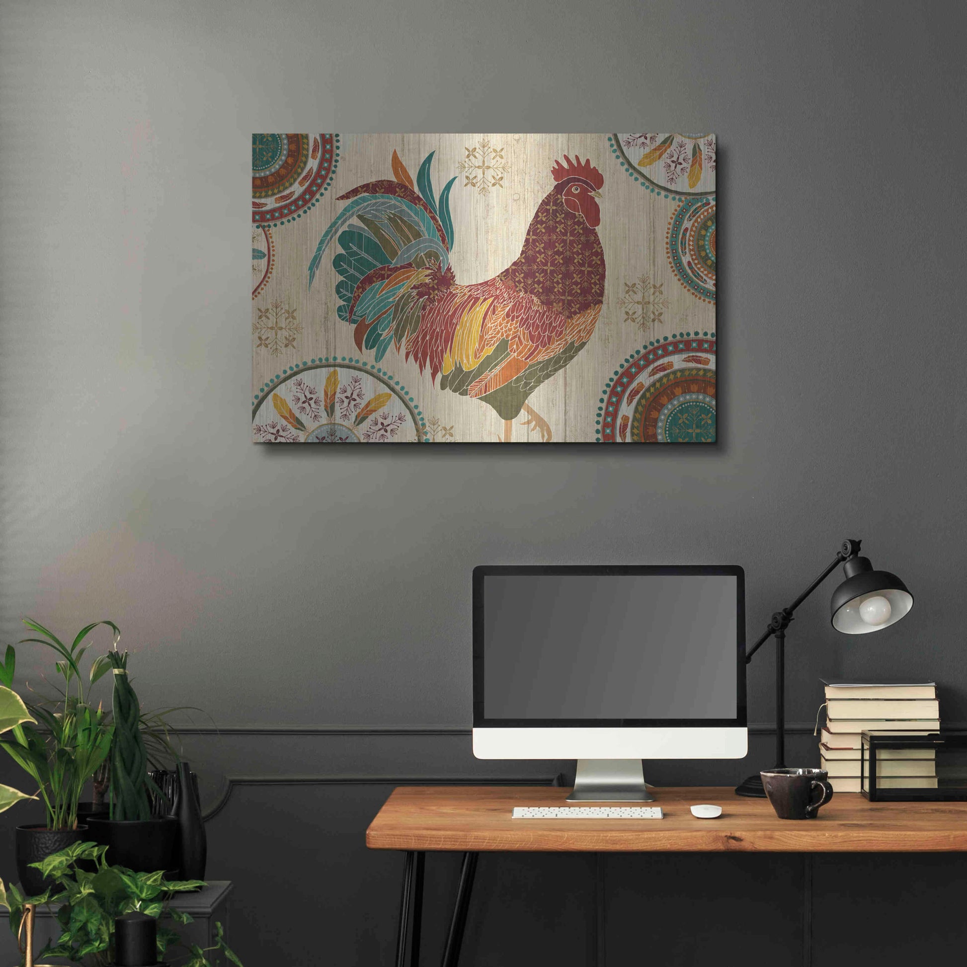 Luxe Metal Art 'At the Barn I' by Veronique Charron, Metal Wall Art,36x24