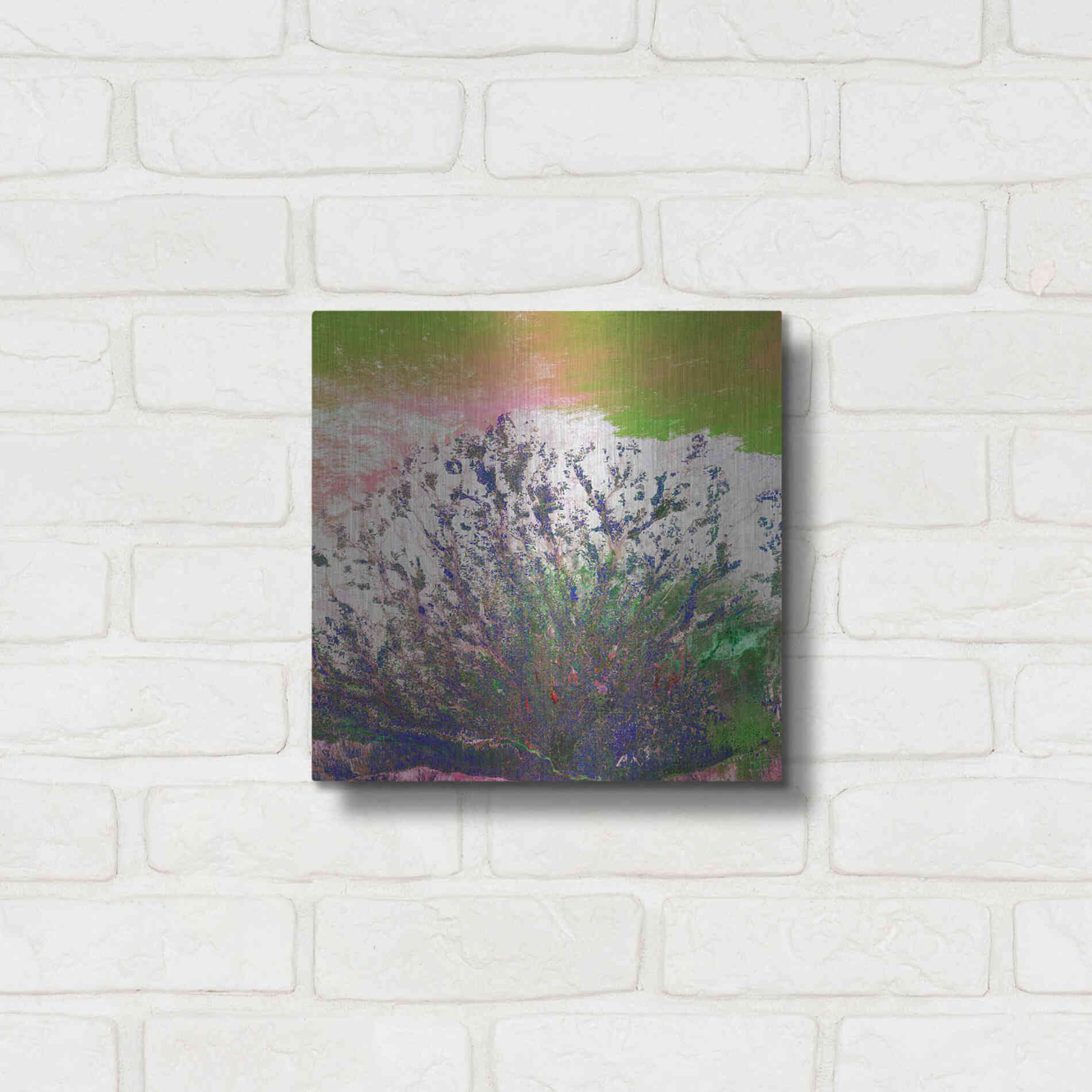 Luxe Metal Art 'Earth as Art: Fanned Out,' Metal Wall Art,12x12