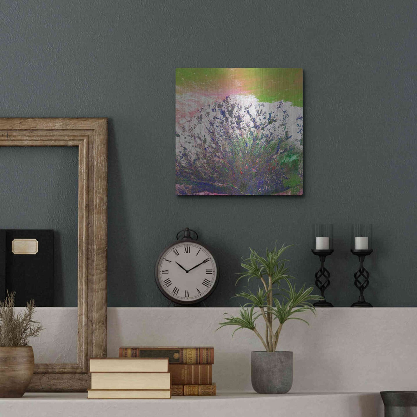 Luxe Metal Art 'Earth as Art: Fanned Out,' Metal Wall Art,12x12