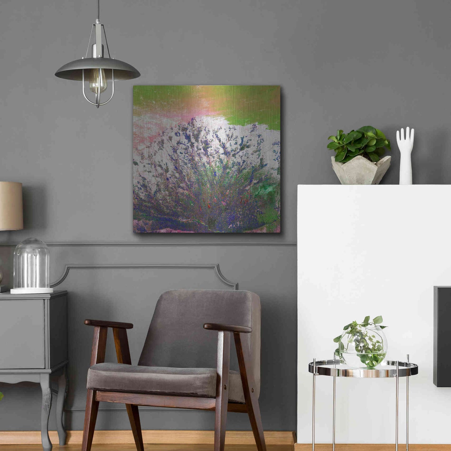 Luxe Metal Art 'Earth as Art: Fanned Out,' Metal Wall Art,24x24