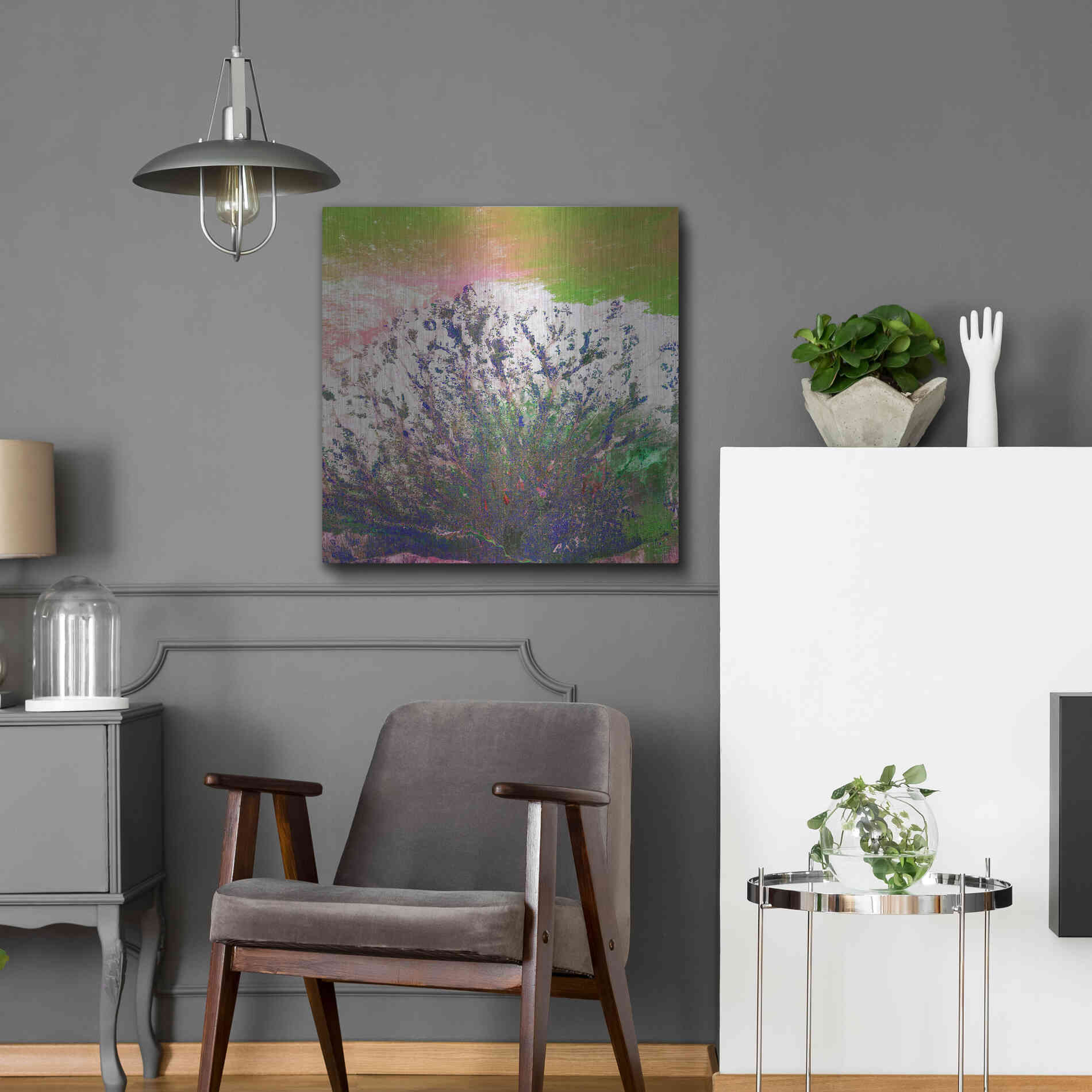 Luxe Metal Art 'Earth as Art: Fanned Out,' Metal Wall Art,24x24