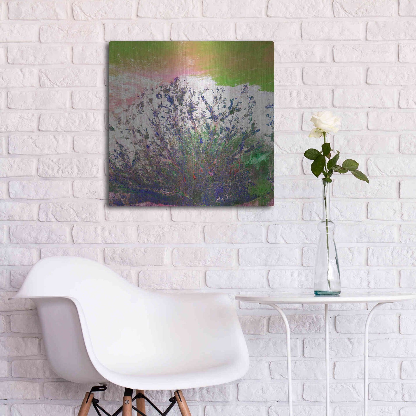 Luxe Metal Art 'Earth as Art: Fanned Out,' Metal Wall Art,24x24