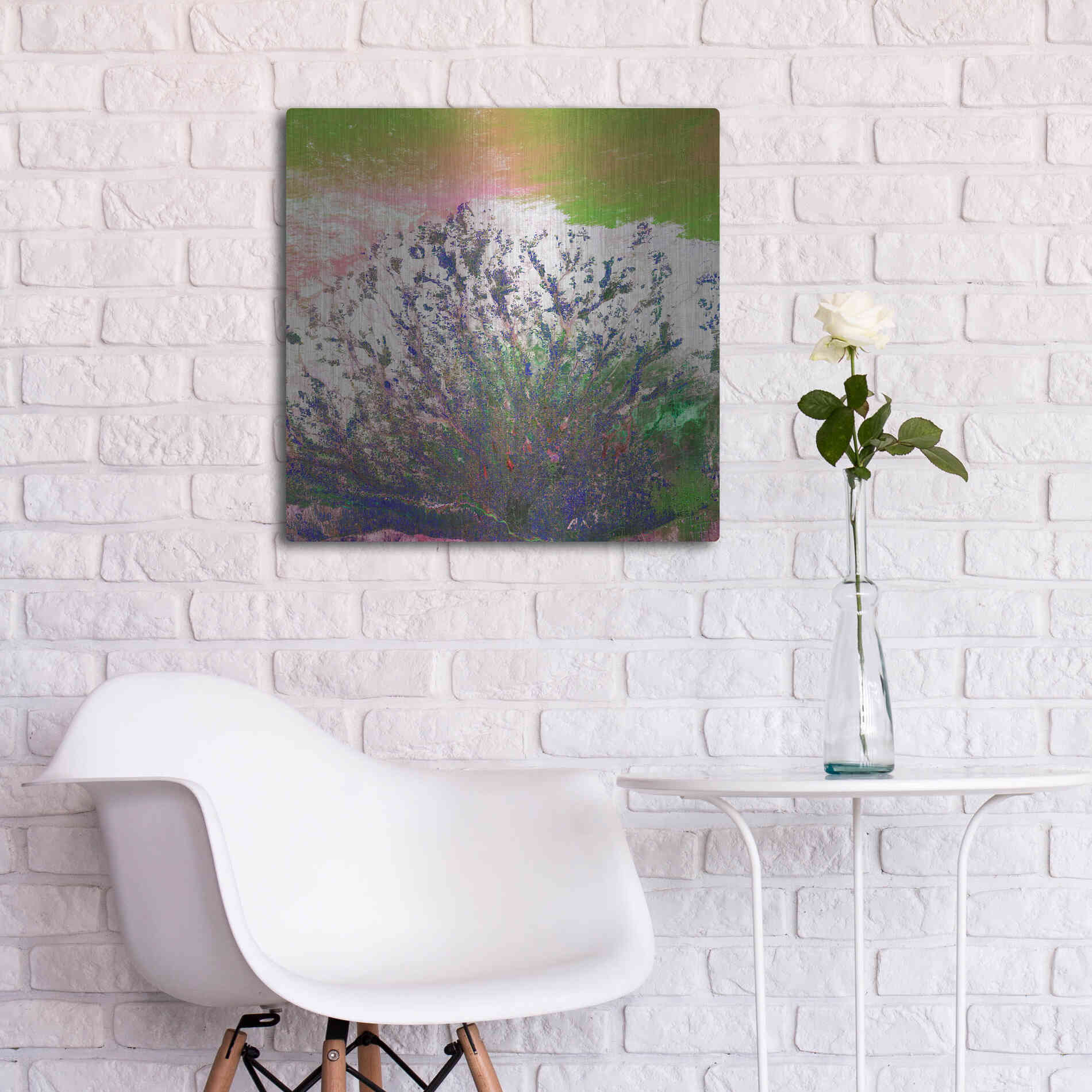 Luxe Metal Art 'Earth as Art: Fanned Out,' Metal Wall Art,24x24