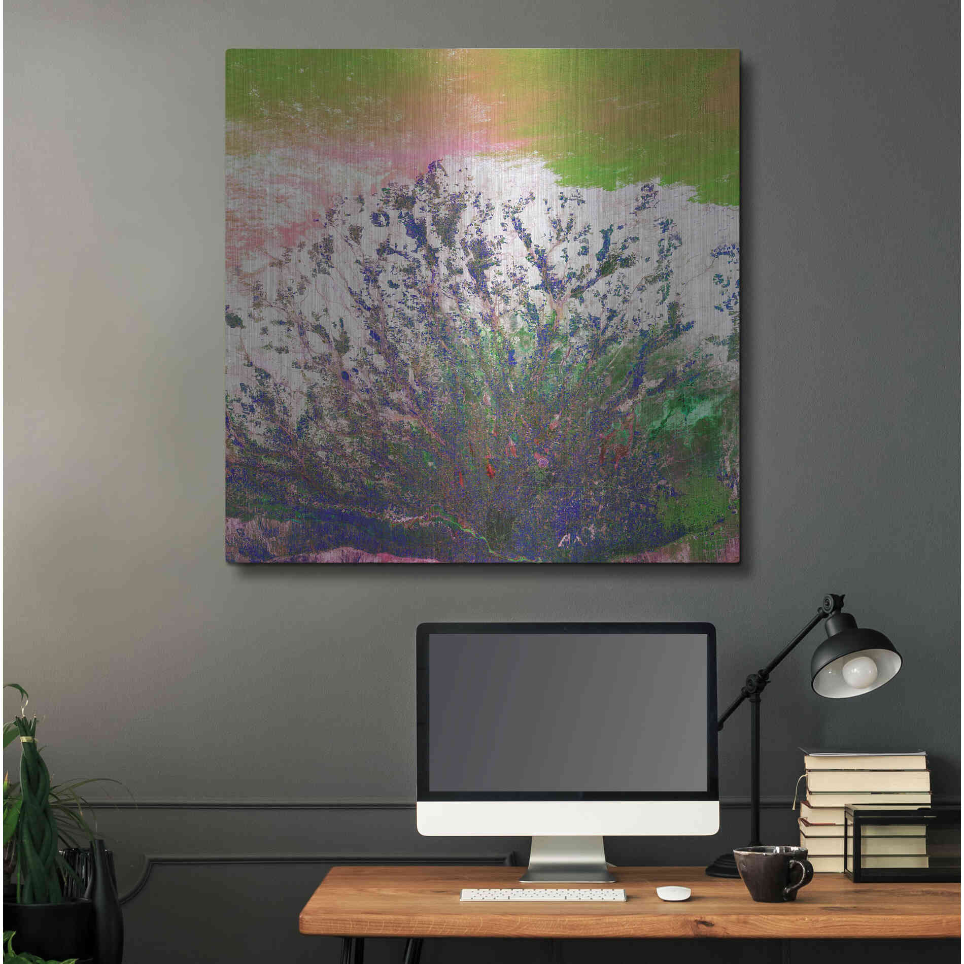 Luxe Metal Art 'Earth as Art: Fanned Out,' Metal Wall Art,36x36