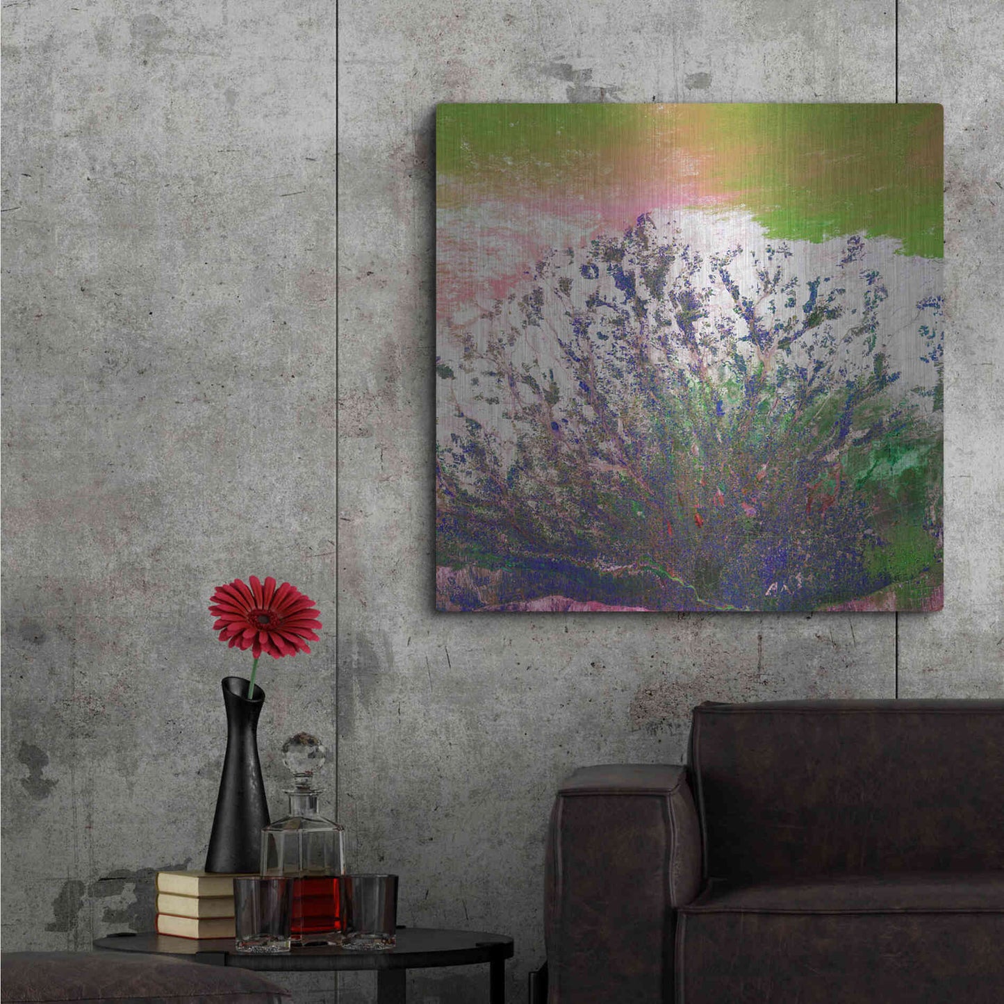 Luxe Metal Art 'Earth as Art: Fanned Out,' Metal Wall Art,36x36