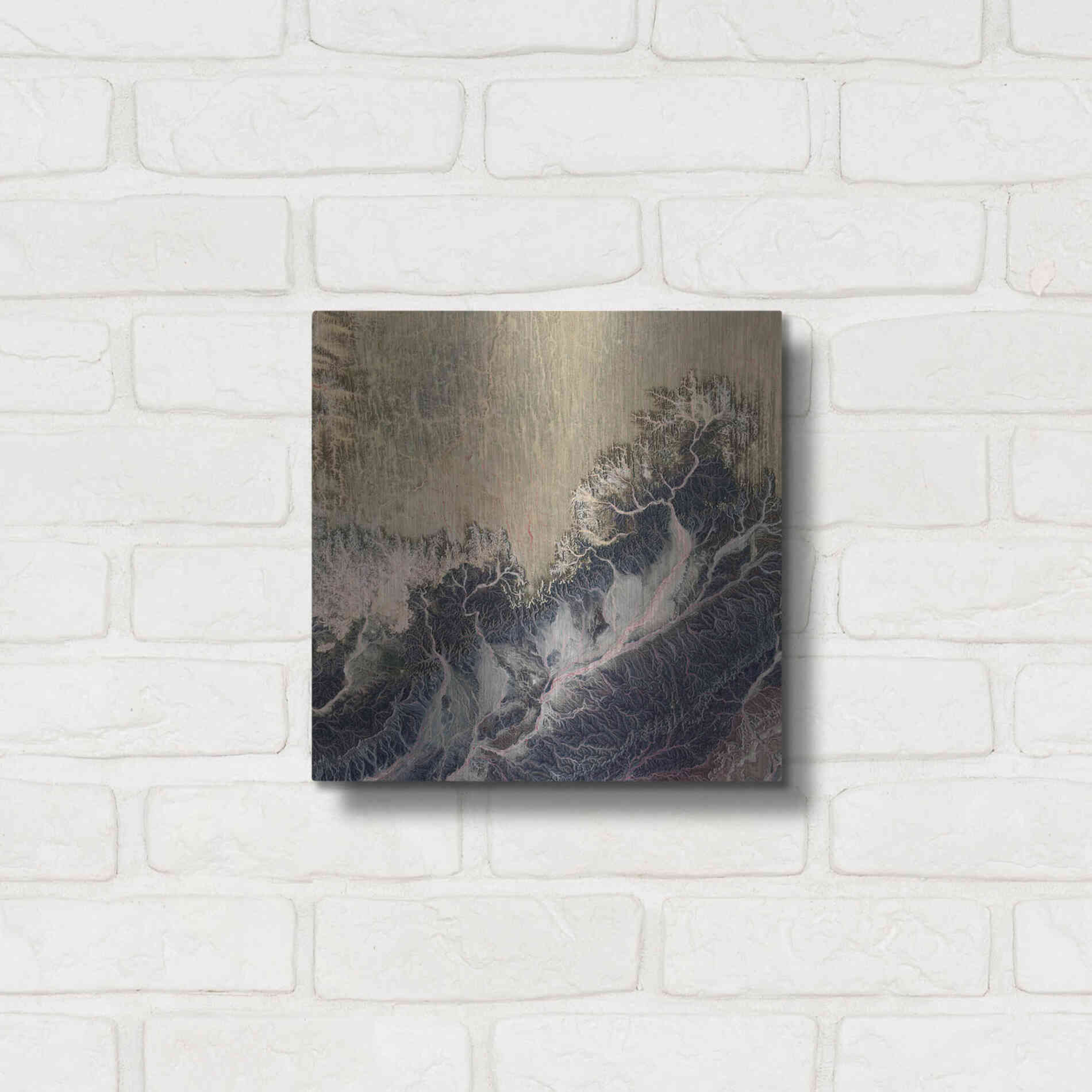 Luxe Metal Art 'Earth as Art: Irritated,' Metal Wall Art,12x12