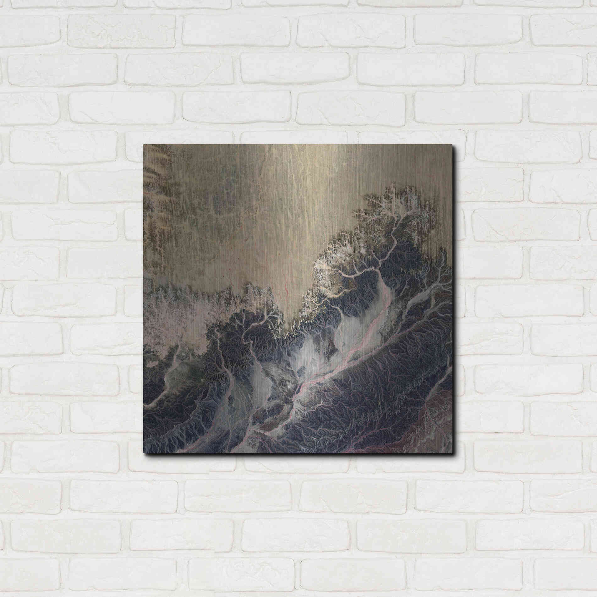 Luxe Metal Art 'Earth as Art: Irritated,' Metal Wall Art,24x24