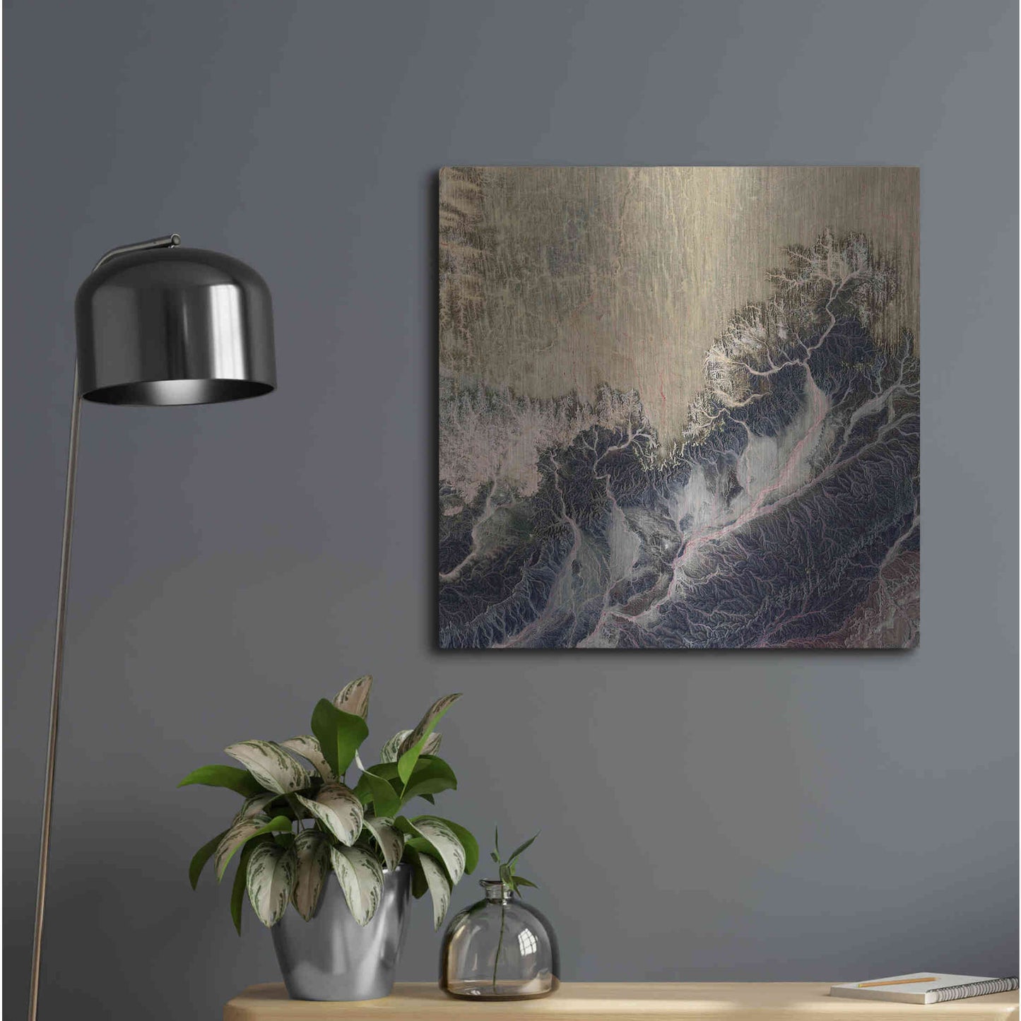 Luxe Metal Art 'Earth as Art: Irritated,' Metal Wall Art,24x24