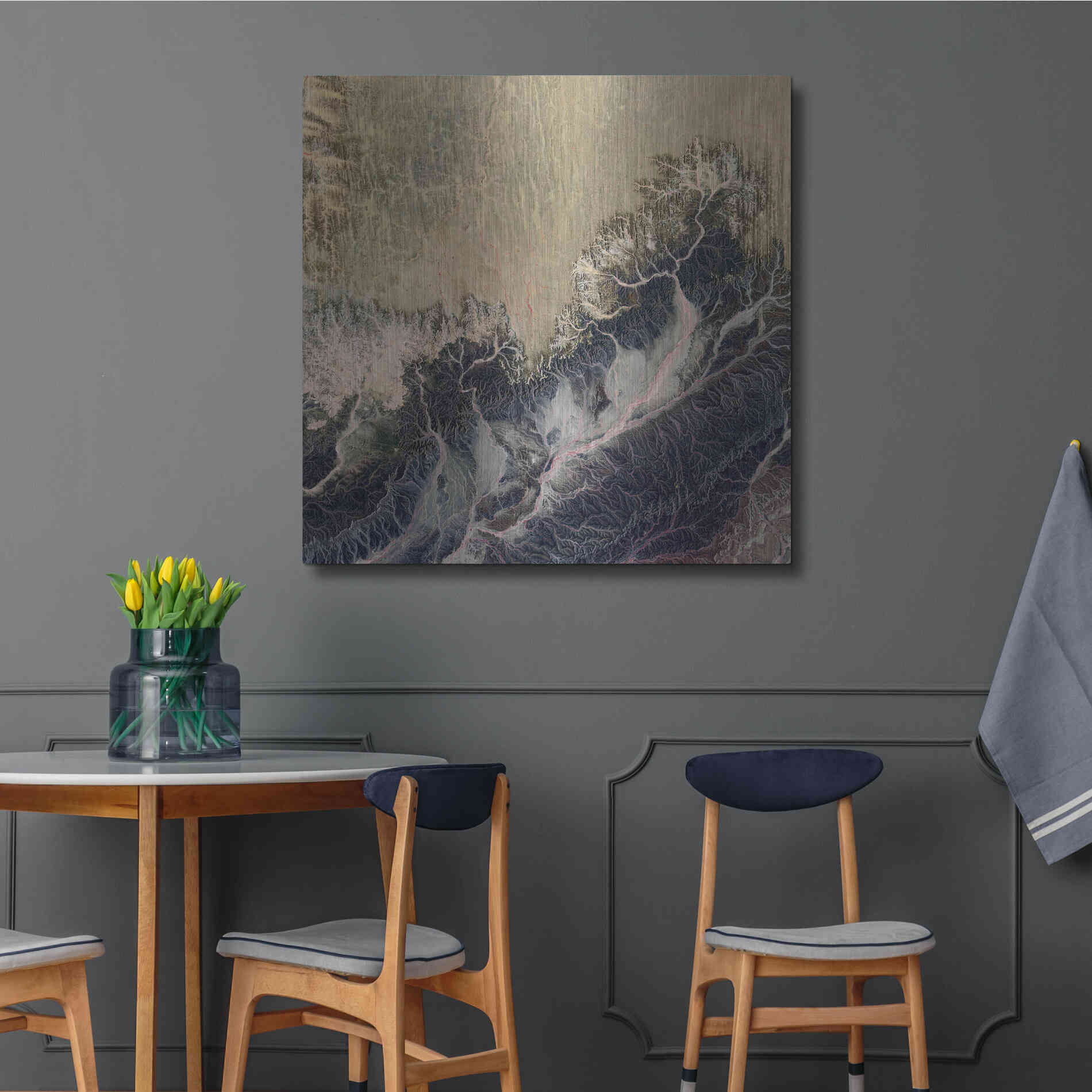 Luxe Metal Art 'Earth as Art: Irritated,' Metal Wall Art,36x36