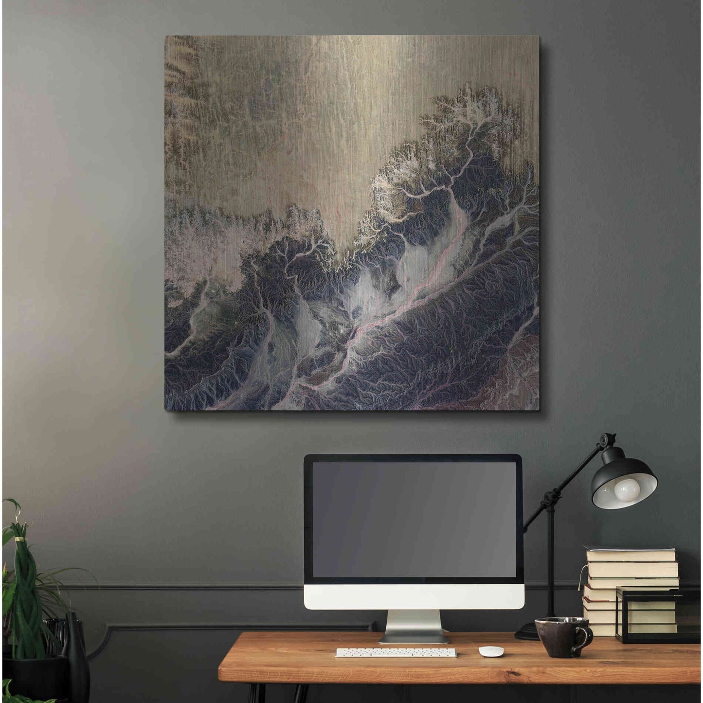 Luxe Metal Art 'Earth as Art: Irritated,' Metal Wall Art,36x36