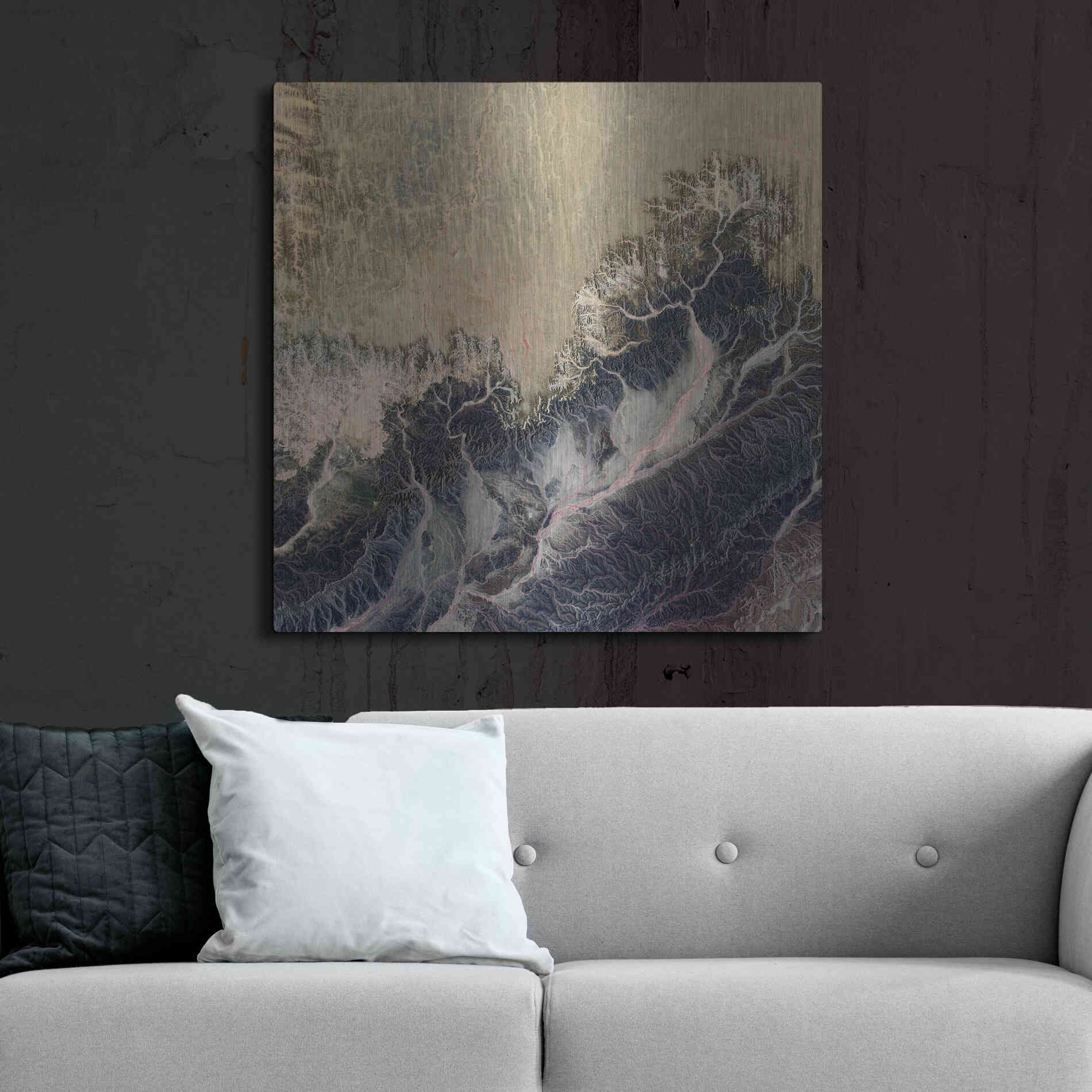 Luxe Metal Art 'Earth as Art: Irritated,' Metal Wall Art,36x36