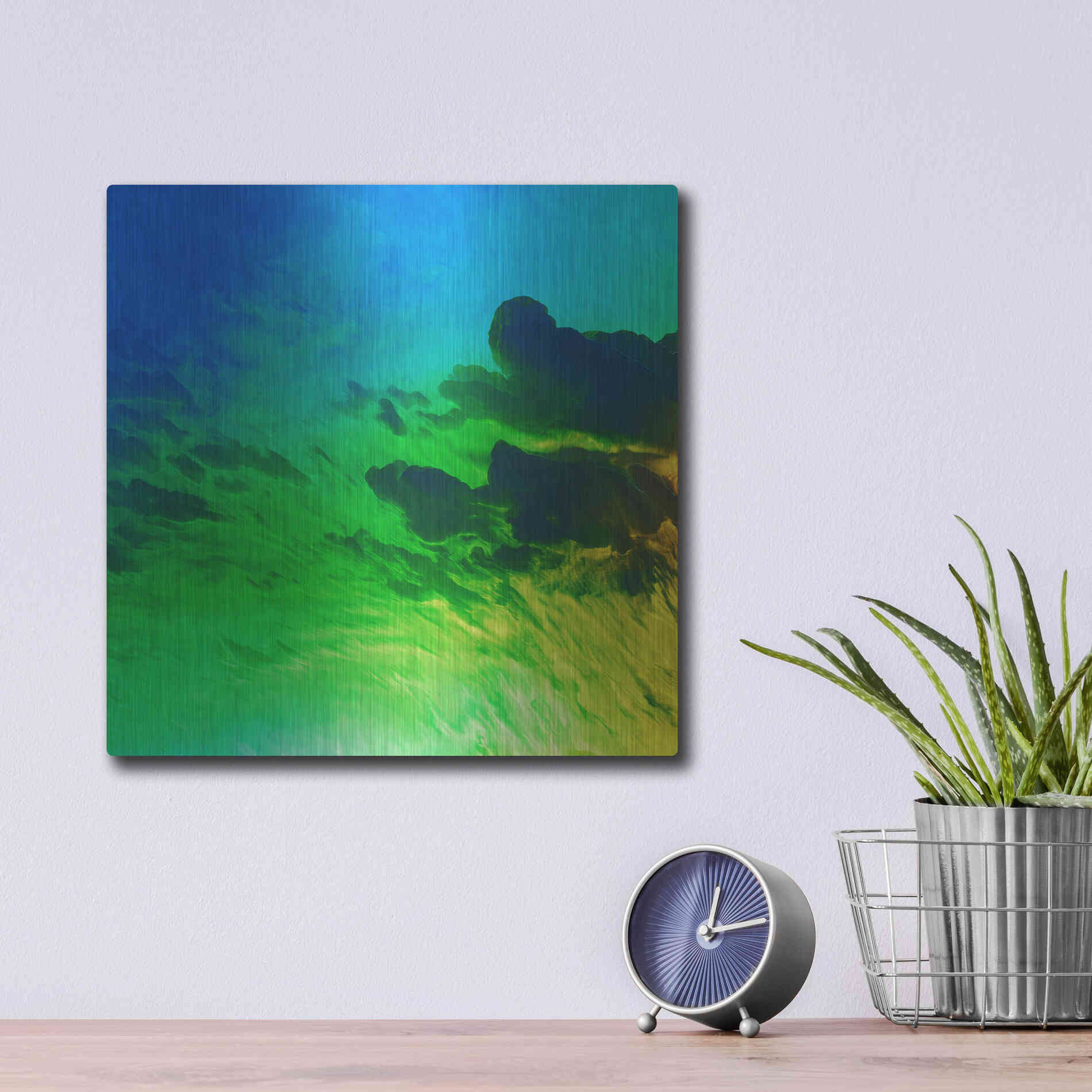 Luxe Metal Art 'Earth as Art: Luminescence,' Metal Wall Art,12x12