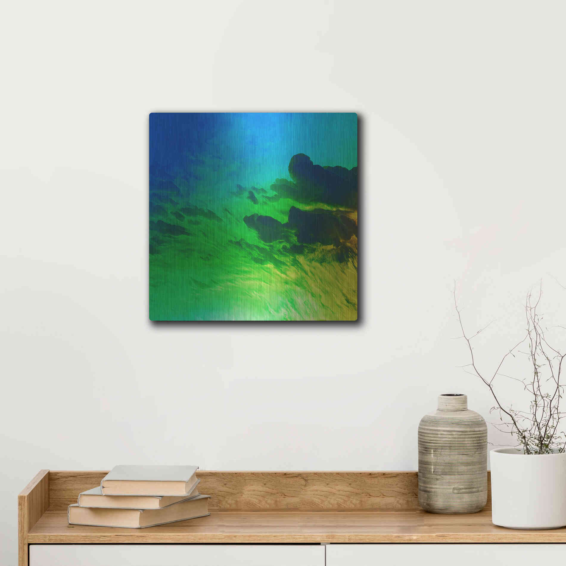 Luxe Metal Art 'Earth as Art: Luminescence,' Metal Wall Art,12x12