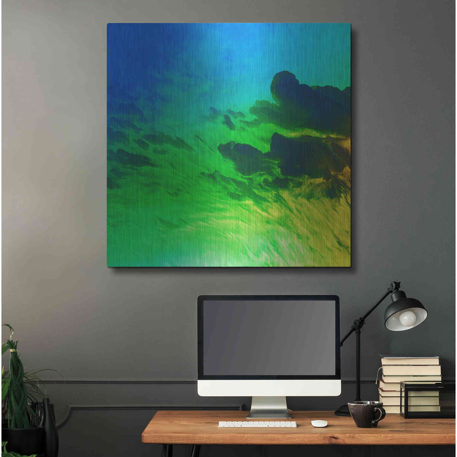Luxe Metal Art 'Earth as Art: Luminescence,' Metal Wall Art,36x36