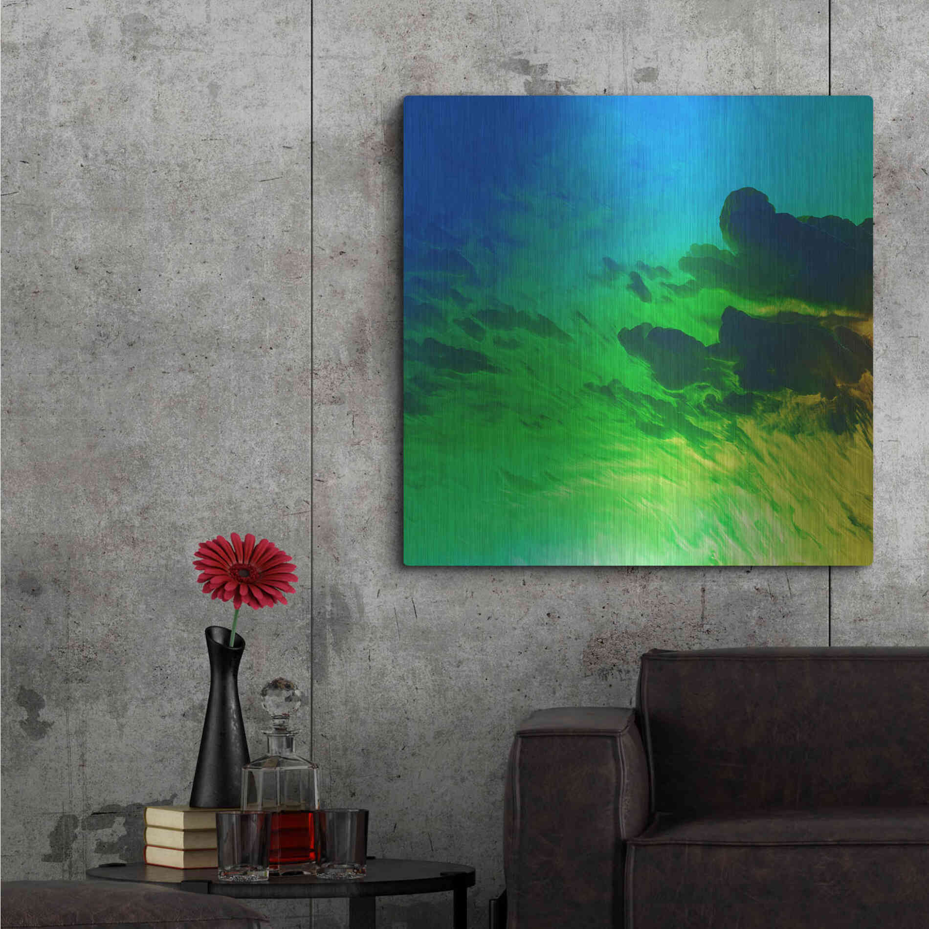 Luxe Metal Art 'Earth as Art: Luminescence,' Metal Wall Art,36x36