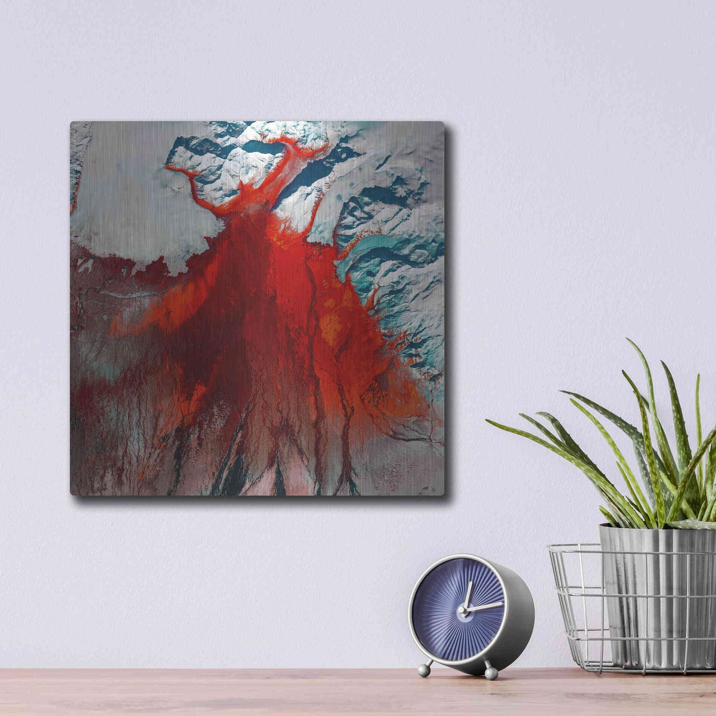 Luxe Metal Art 'Earth as Art: Outburst,' Metal Wall Art,12x12