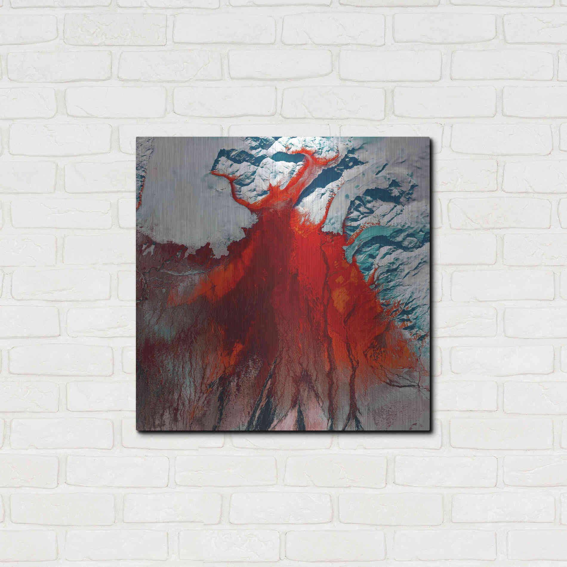 Luxe Metal Art 'Earth as Art: Outburst,' Metal Wall Art,24x24