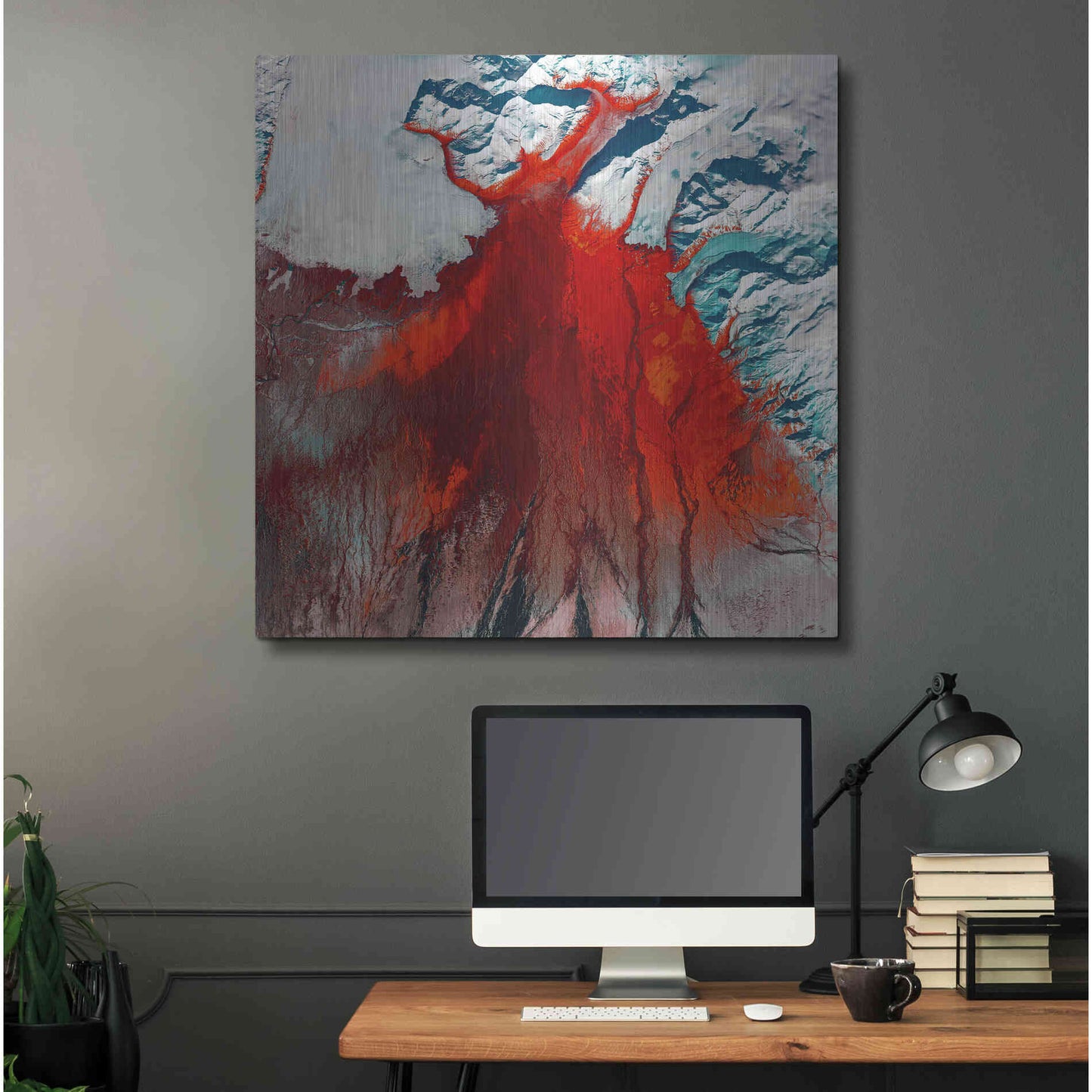 Luxe Metal Art 'Earth as Art: Outburst,' Metal Wall Art,36x36