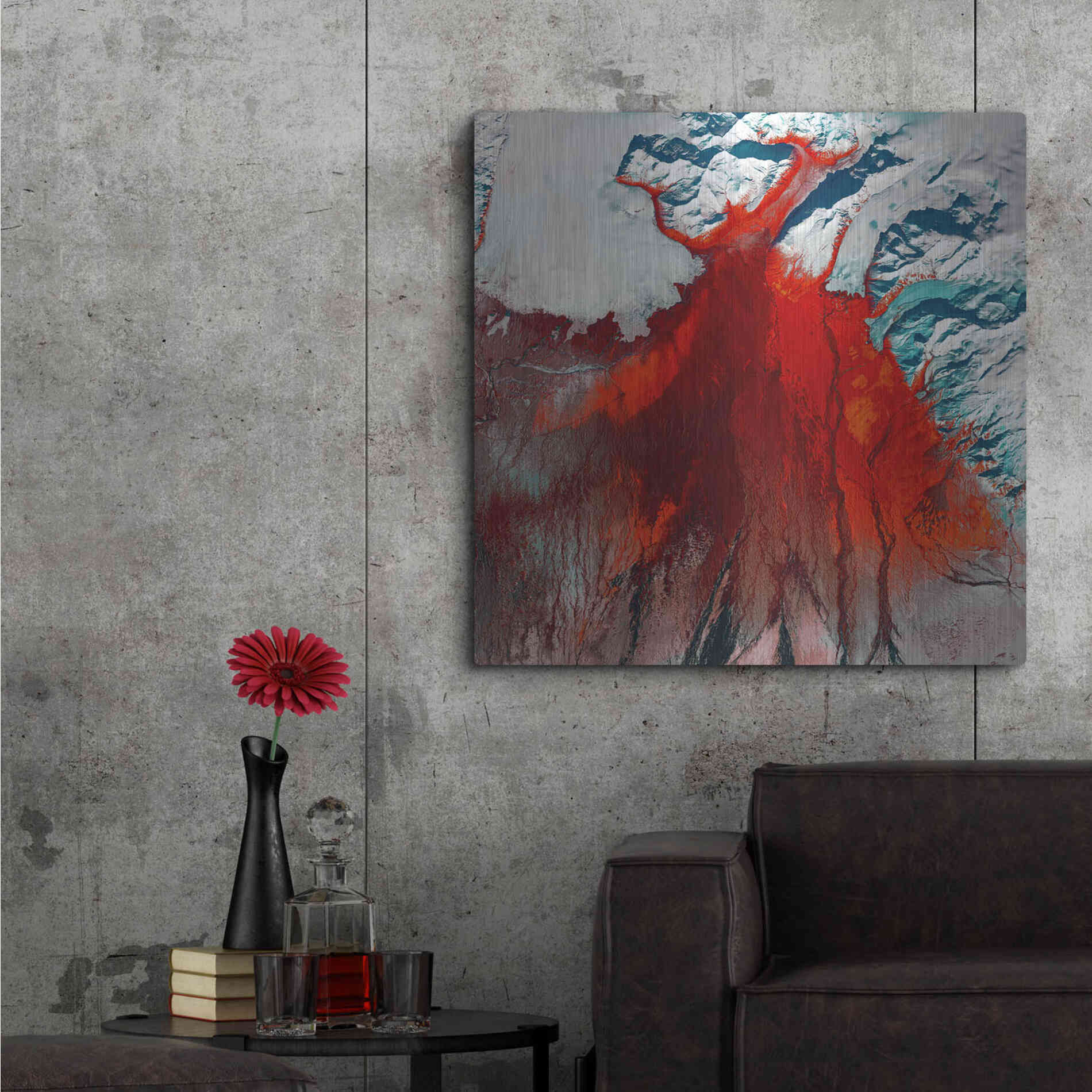 Luxe Metal Art 'Earth as Art: Outburst,' Metal Wall Art,36x36