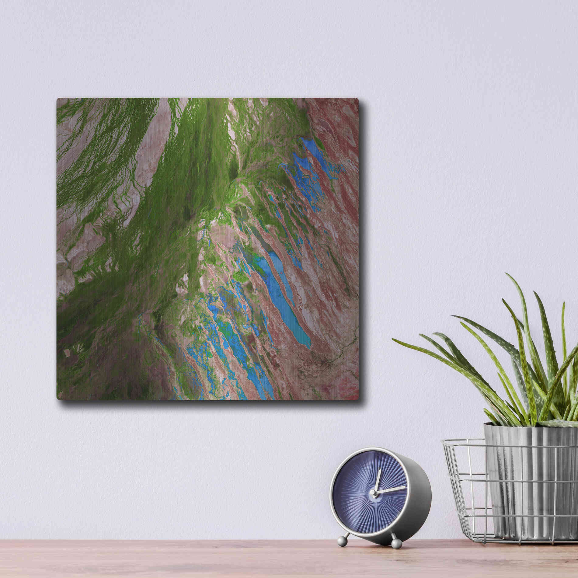 Luxe Metal Art 'Earth as Art: Painting the Desert,' Metal Wall Art,12x12