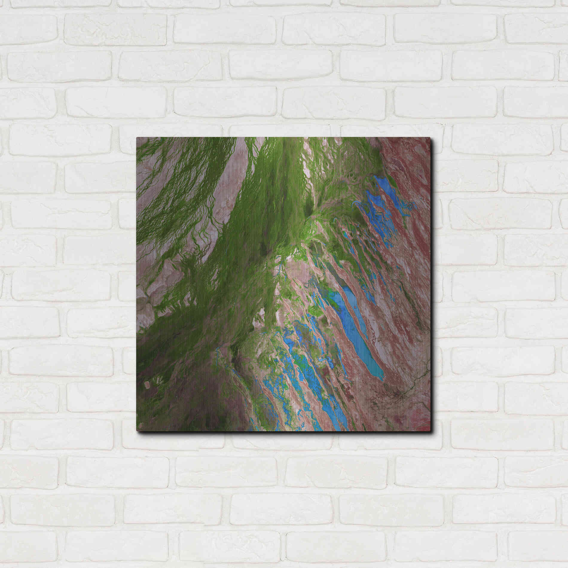 Luxe Metal Art 'Earth as Art: Painting the Desert,' Metal Wall Art,24x24